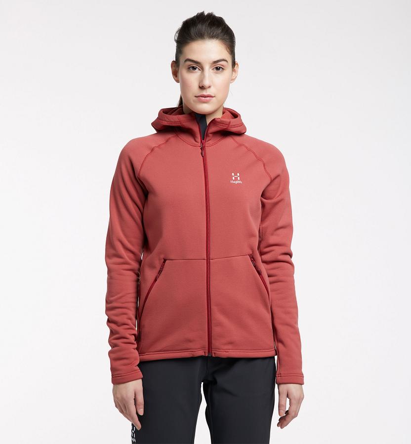 Haglöfs Womens Bungy Fleece Red New Zealand 91547PDJZ